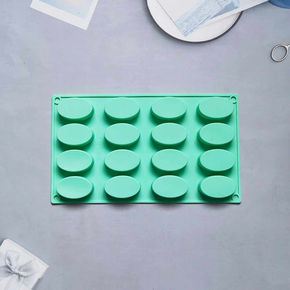 Nuevo modelo 16 oval 574 molde de silicona donut chocolate DIY helado pudín postre molde huevo