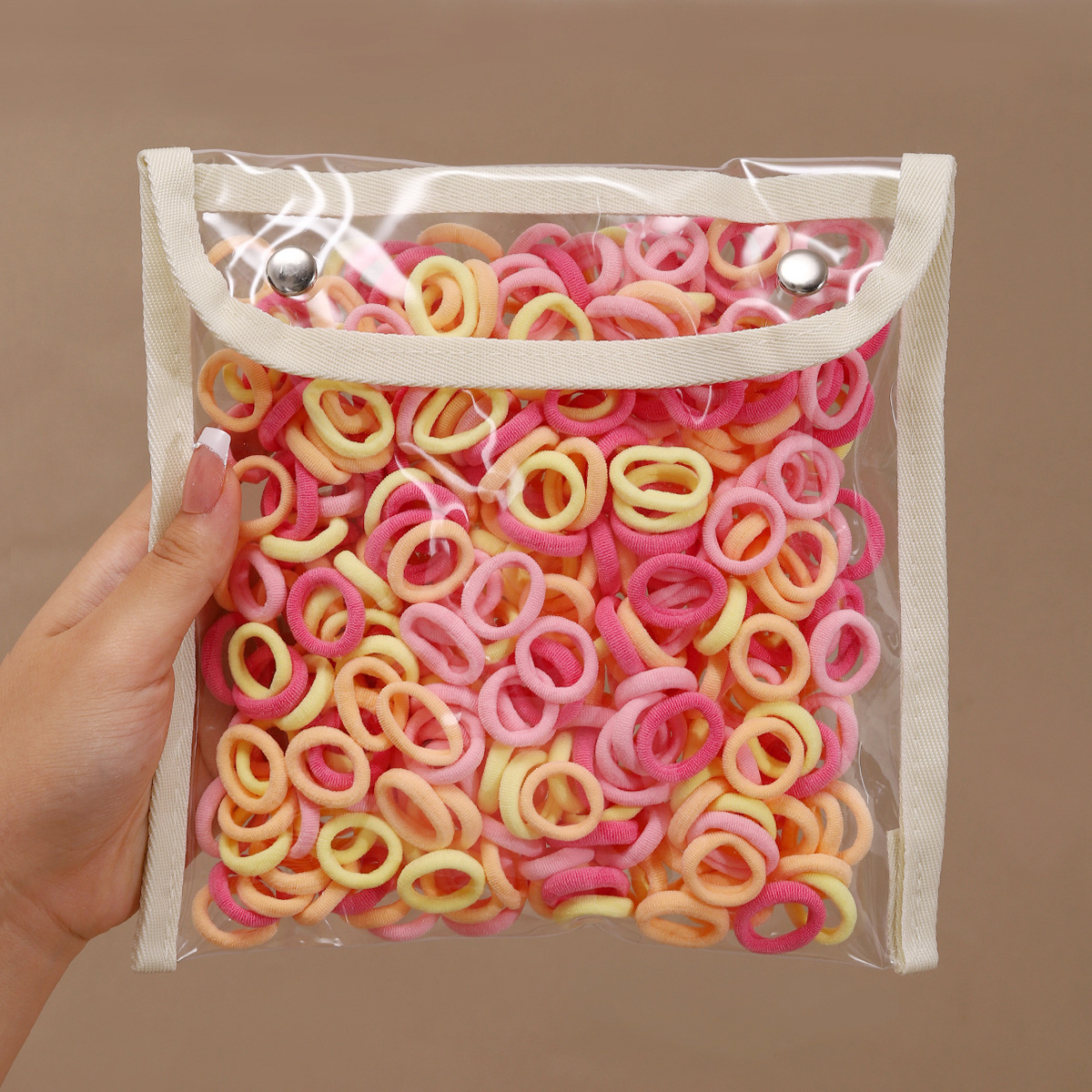Cuerdas de cabeza para niños niñas cuerdas de cabello de alta elasticidad correa de goma duradera para bebés sin marcas anillo de cabello no daña el cabello cubierta de cuero de color