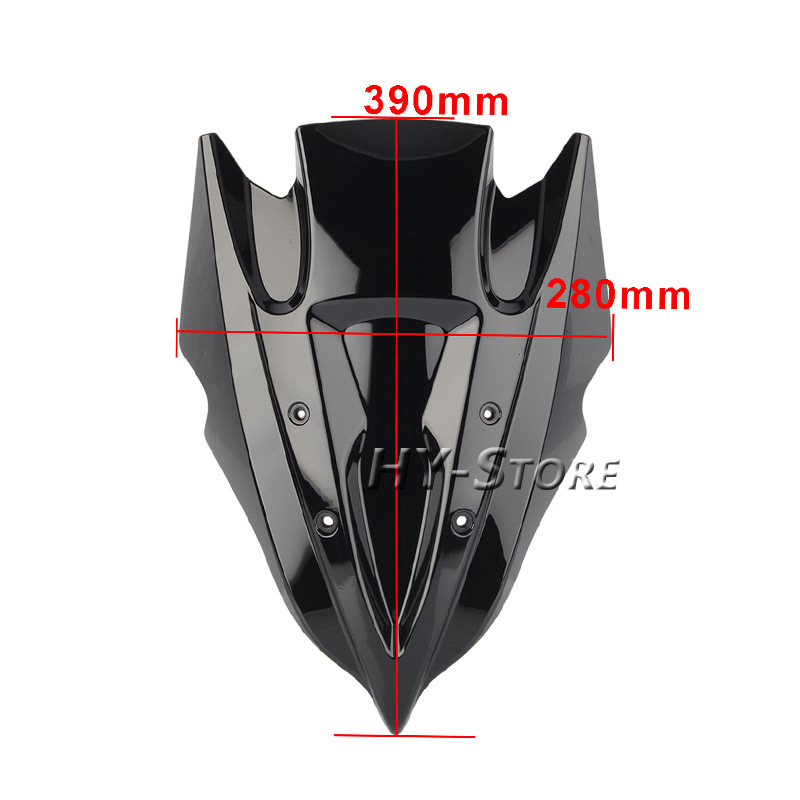 Suitable for Kawasaki Z250 Z300 13-17 Years Old Windshield Windshield Modified and Heightened Windshield Deflector Windshield