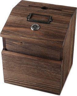 Cross-border new multi-functional wooden suggestion box durable drawer box with lock country retro solid wood suggestion box can be customized