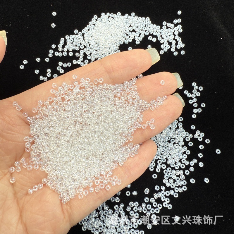 国产超优玻璃珠颗粒均匀民族服饰手工diy饰品配件服饰材料厂家批
