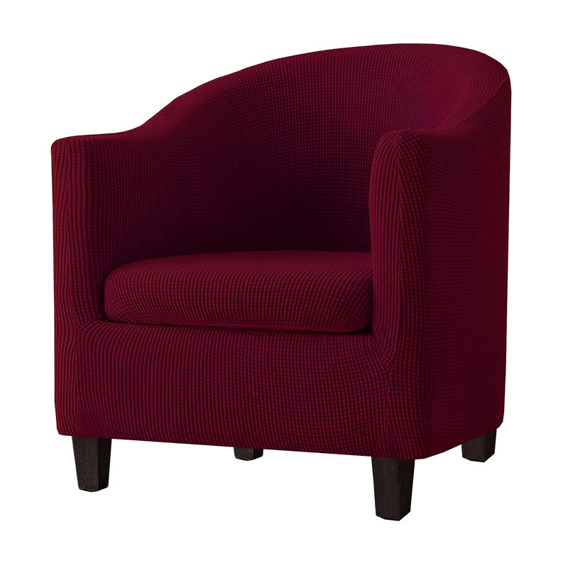 Funda de sofá elástica de una sola pieza con diseño de grano de maíz para cibercafés, hoteles y cafeterías, ajuste elástico para una persona.