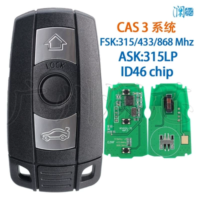 Suitable for Bmw Cas3 Semi-Intelligent Remote Control Car Key 46 Chip 315/433/868Mhz 315Lp (Car Keys)