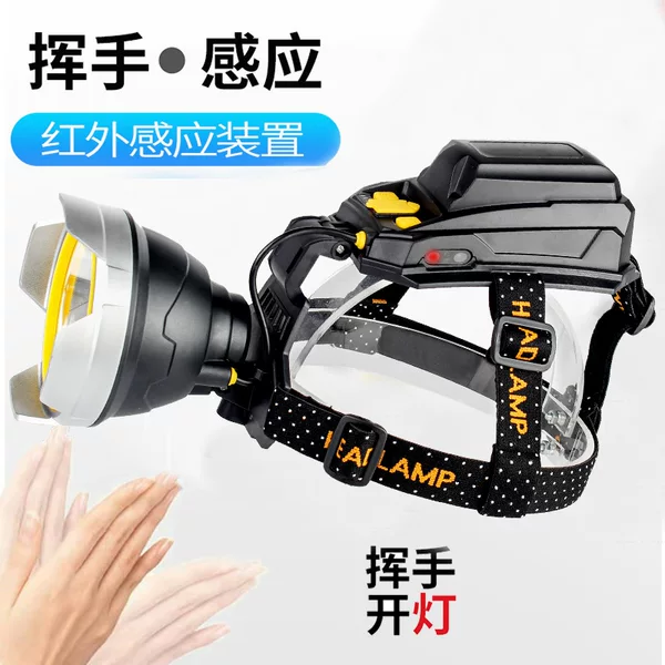 New cross-border strong light long-range LED headlights night fishing USB charging induction head-mounted camping cycling manufacturers wholesale