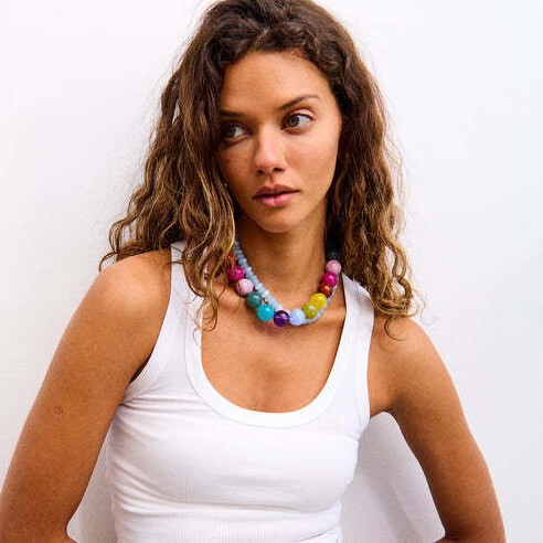 Cross-Border Popular Colorful Bohemian Vacation Style Acrylic Beaded Necklace Choker Women's Choker Wholesale Cross-Border Popular Colorful Bohemian Vacation Style Acrylic Beaded Necklace Choker Women's Choker Wholesale