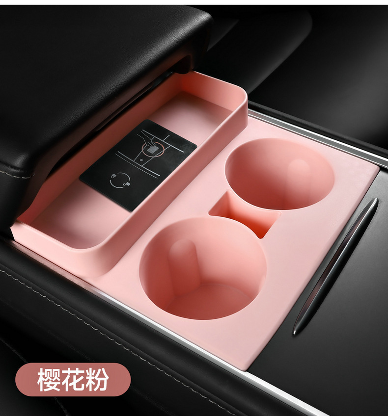 Tesla modelY/3 central control cup stopper special cup cover silicone pad cup holder car storage box