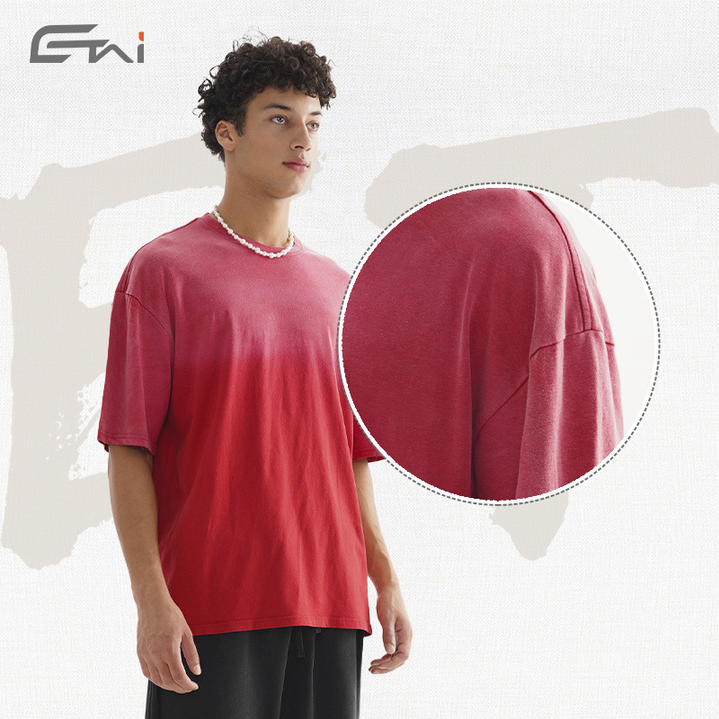 Ropa de hombre juvenil de verano casual callejera pesada lavado con agua camiseta de manga corta marca de moda de pulverización de caballo de mar de estilo retro