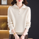 秋冬年轻女装羊毛衫高翻领毛衣女2025年新款时尚冬季保暖打底衫，女装针织衫/毛衣，妃慕昵服饰