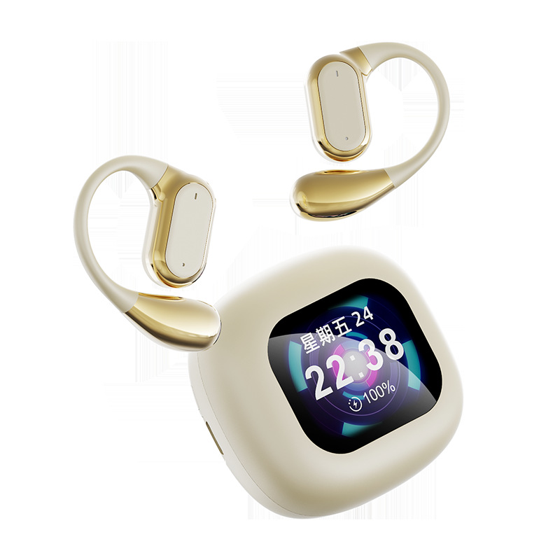 Auriculares Bluetooth A9 Pro con Pantalla V8 — Cancelación de Ruido ANC, Estuche Deslizante