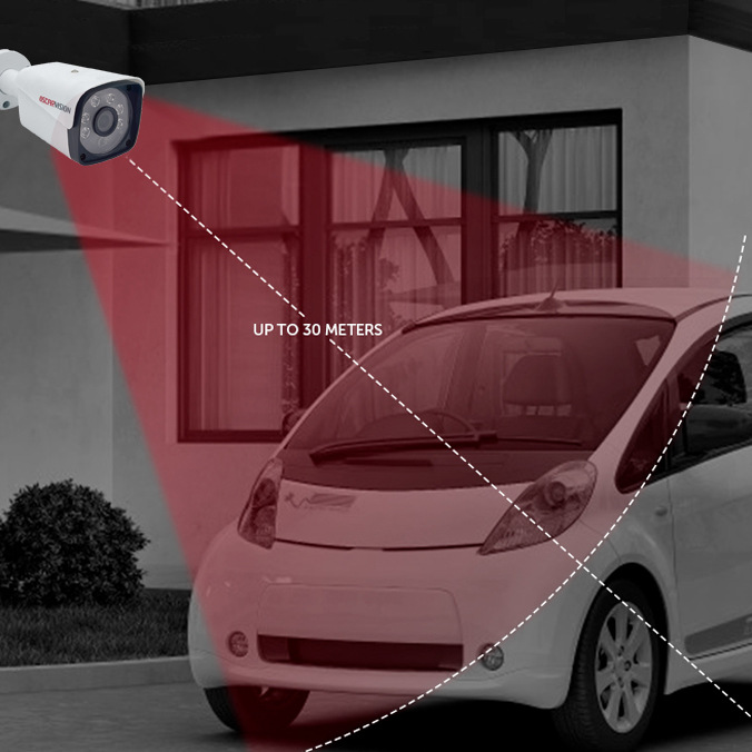 Coaxial CCTV surveillance camera kit 4-channel infrared night vision high-resolution home indoor monitor equipment complete set