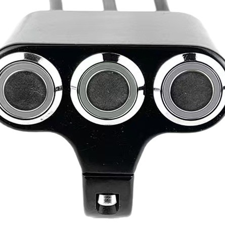 Aluminum Alloy Three-Position Handlebar Switch for Motorcycle and Electric Vehicle with Led Light, Self-Locking and Self-Resetting Button with Light Modification