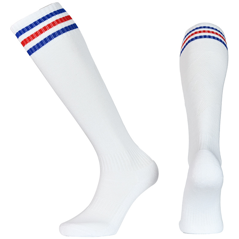 Three-Bar Football Socks for Men, Adult Long-Tube Thick Towel Bottom Summer Thickeneded Non-Slip Kidsren's Football Socks Girls' Long Socks