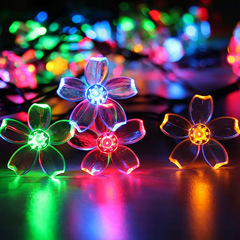 ソーラー桜ライトストリング屋外防水中庭ホリデー LED ライト雰囲気桃の花クリスマスフラワー装飾ライト