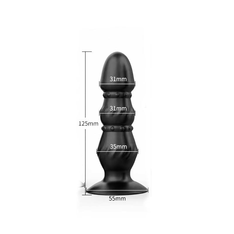 Remote Control Vibrating Anal Plug with Prostate Massage Function, TPE Male Toy — detail image 5
