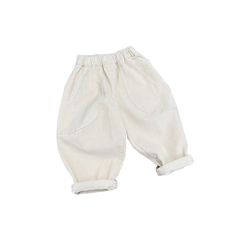Children's boys' corduroy new casual pan, children's Korean version autumn clothing, baby striped velvet versatile_voghion.com