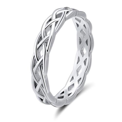 wish Amazon AliExpress best selling 14k rose gold plated intertwined hollow ring European and American engagement temperament tail ring