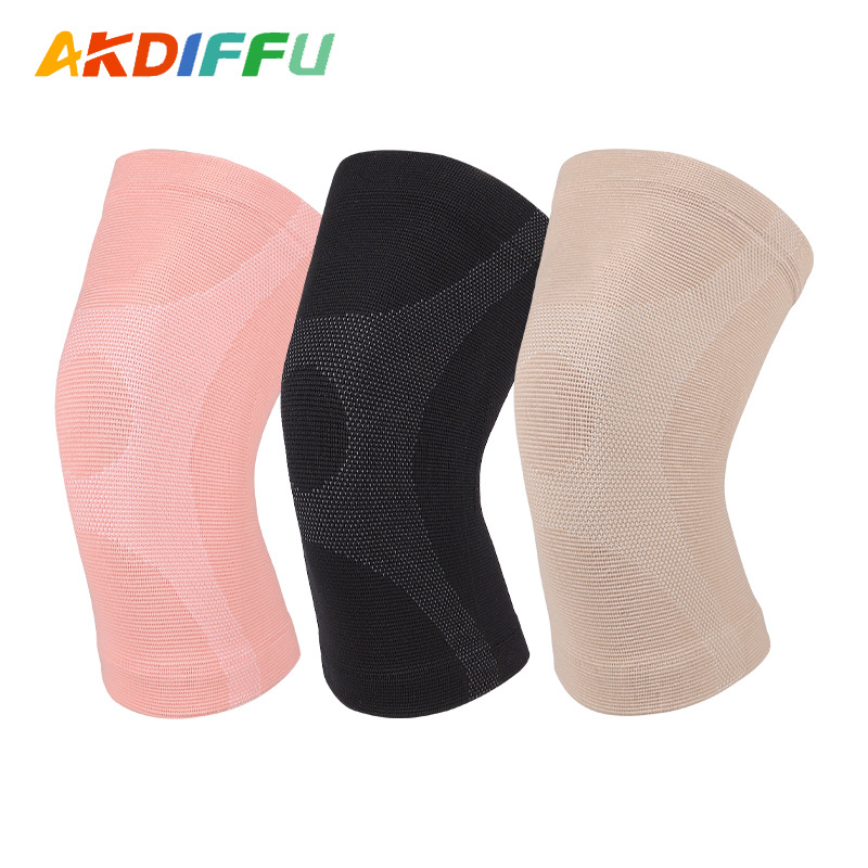 Nuevo rodilla deportiva transfronteriza cuatro lados elástica rodilla de nylon de punto cuerda de salto de rótula protector deportivo de baloncesto de fútbol