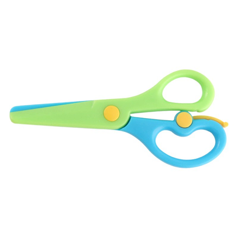 Прямая партия пластиковых ножниц ручной работы студенческие ножницы детские ножницы Мультяшные эластичные детские безопасные ножницы с защитой от защемления