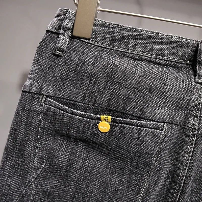 Short d'été fin pour hommes, marque de mode 2024, nouvelle poche diagonale, version coréenne, slim fit, pantalon élastique cinq quarts, tendance_voghion.com