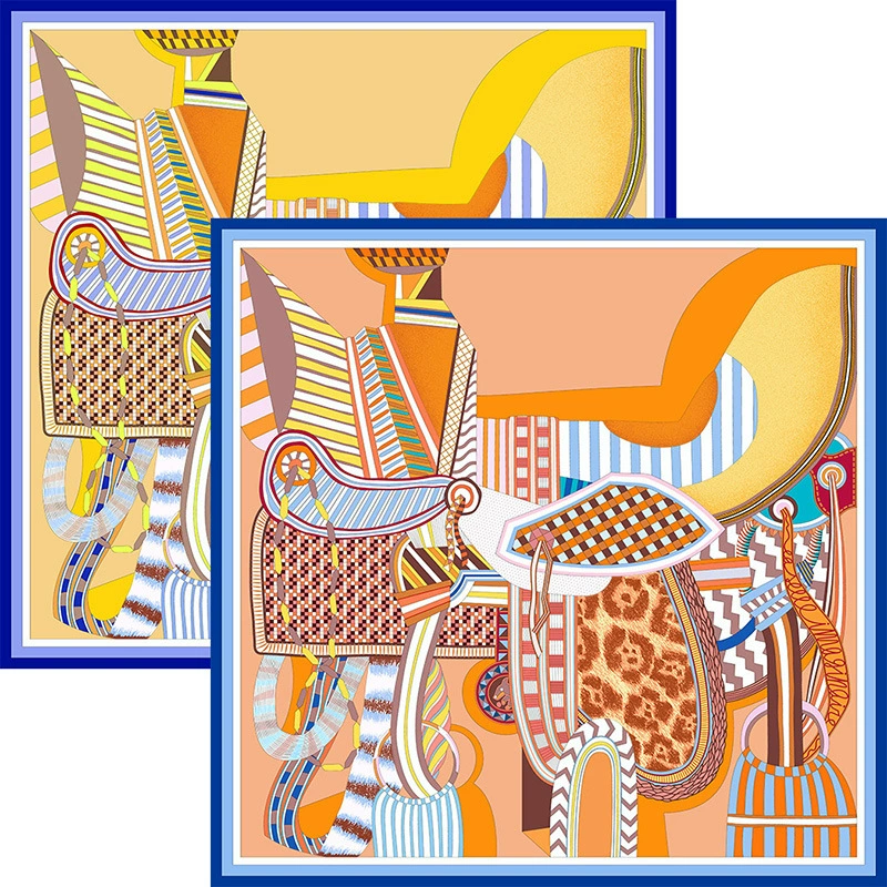 Double-sided silk scarf, thin weaving, custom-made