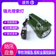 多功能野外訓練照明燈LED手搖式發電手電筒班用強光搜索燈