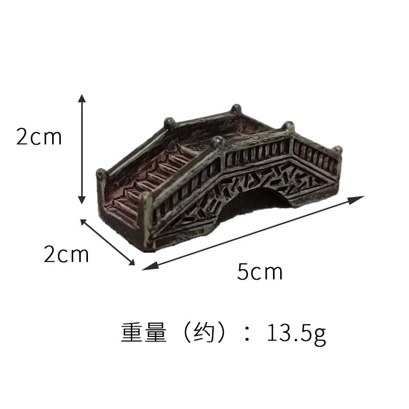 Artificial puente de madera decoración PVC pecera paisaje jardinería ornamental paisaje decoración escritorio verde planta paisaje