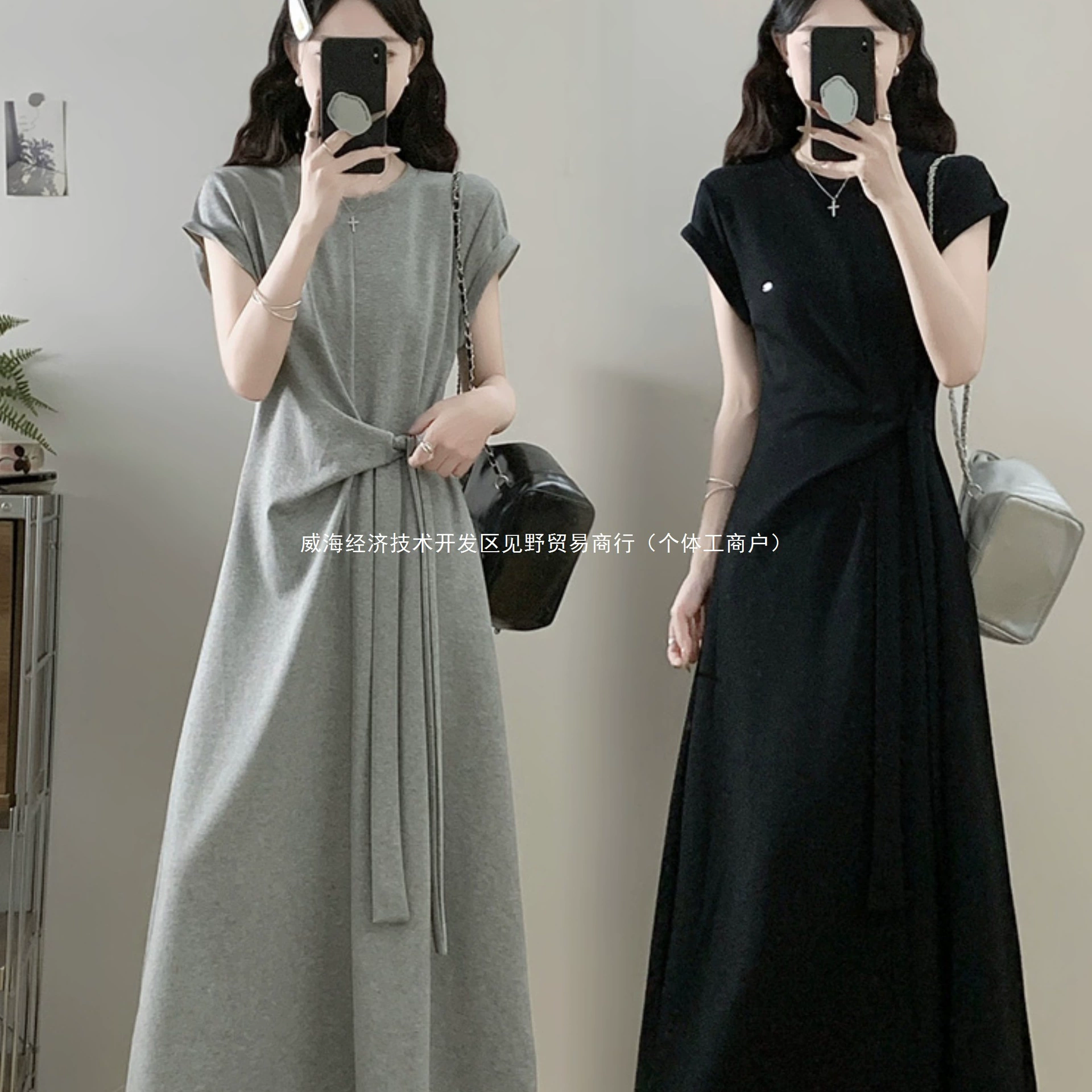 Модный дизайн, плиссированная футболка с короткими рукавами и шнуровкой, длинное женское платье, летнее платье больших размеров, подчеркивающее талию.