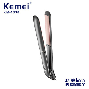 KEMEI cross-border intelligent constant temperature straight splint fast heating multi-gear adjustable hair care negative ion hair straightener