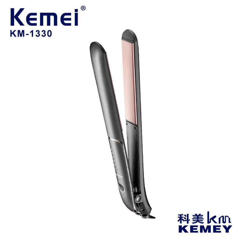 Kemei transfronteriza inteligente temperatura constante recta férula calentamiento rápido multi-engranaje ajustable cuidado del cabello plancha de pelo de iones negativos