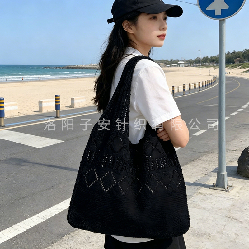 Cross-Border Designer Knitted Bag with Contrasting Stripes, Large Capacity Tote Bag, Shoulder Bag for Women, Underarm Bag, Bucket Bag for Women Cross-Border Designer Knitted Bag with Contrasting Stripes, Large Capacity Tote Bag, Shoulder Bag for Women, Underarm Bag, Bucket Bag for Women