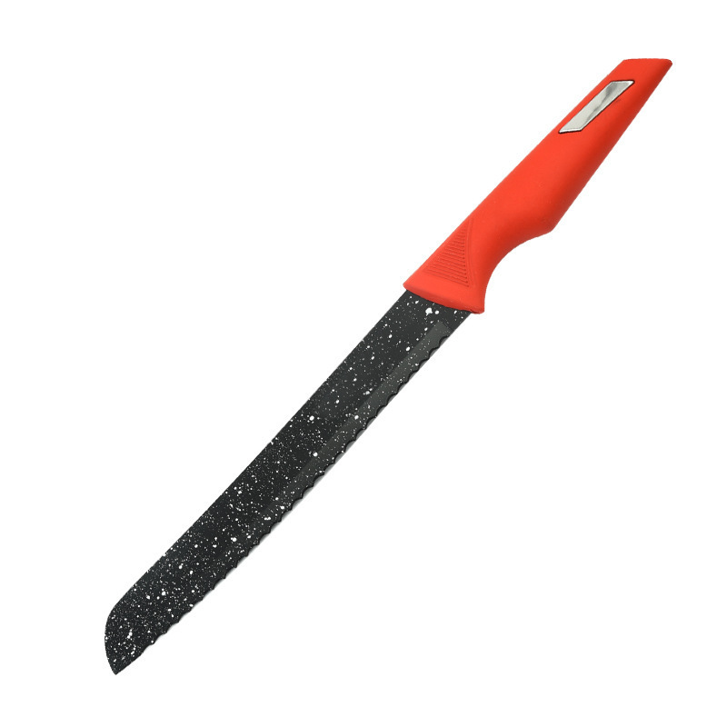 Yangjiang cuchillo de cocina Comercio exterior cuchillo de cocina de acero inoxidable mango de acero rojo estrellado de doble cara de succión cuchillo único regalo