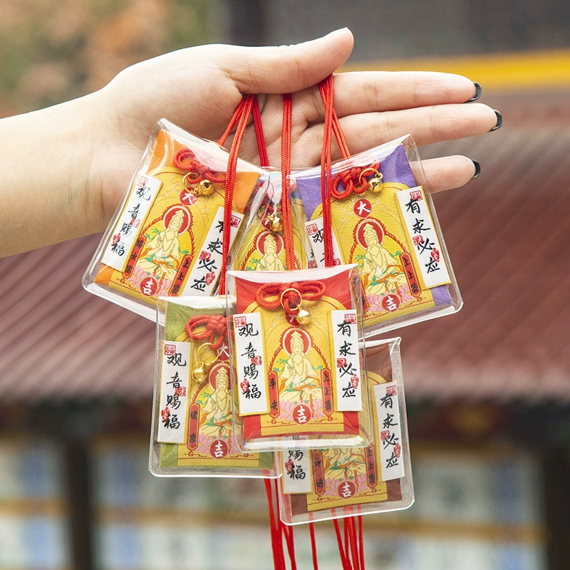 Амулет-подвеска Гуаньинь: благословляющий мешочек для защиты и здоровья, ароматизатор для телефона и автомобиля