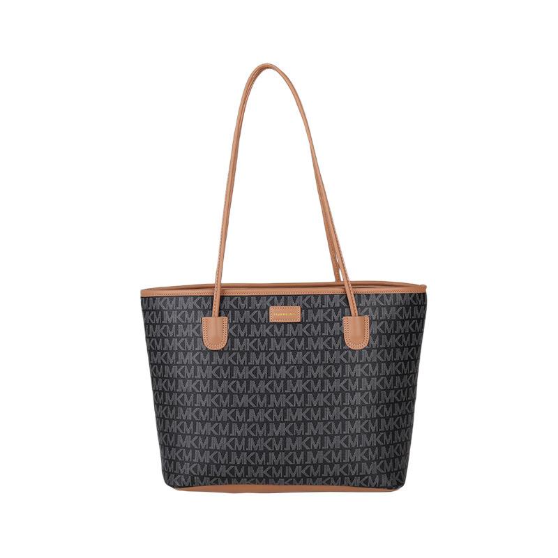 2026 신상 빈티지 프린트 대용량 토트백 여자 싱글 숄더 통근백 패션 백합 고
