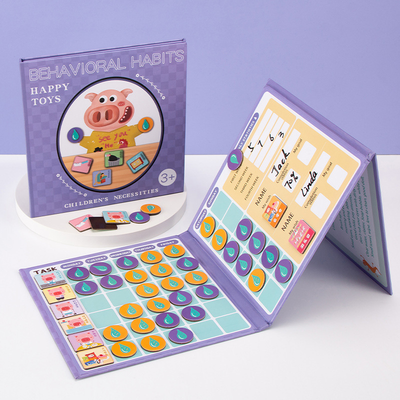 Los niños Montessori Educación Temprana de madera libro magnético ejercicio bebé concentración entrenamiento material didáctico kindergarten juguetes educativos