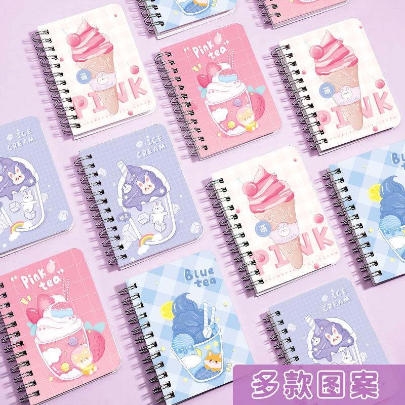 Wright Cute Text Side Turn Coil Book Student Word Hand Account Small Book Pocket Mini A7 Notebook