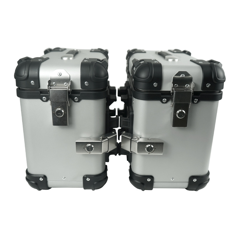Manufacturer Wholesale Electric Vehicle Motorcycle Rounded Corner Side Box Motorcycle Universal Aluminum Alloy Side Box Side-Mounted Box