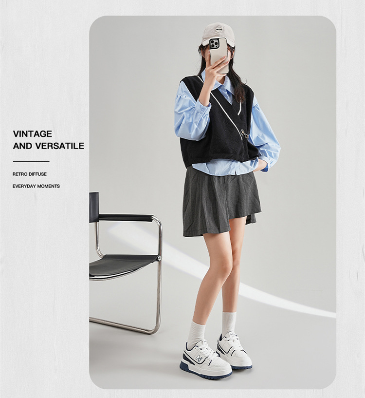Giày sneaker nam tăng chiều cao đế dày phong cách thể thao đa năng — 619 Trắng Xanh chi tiết 9
