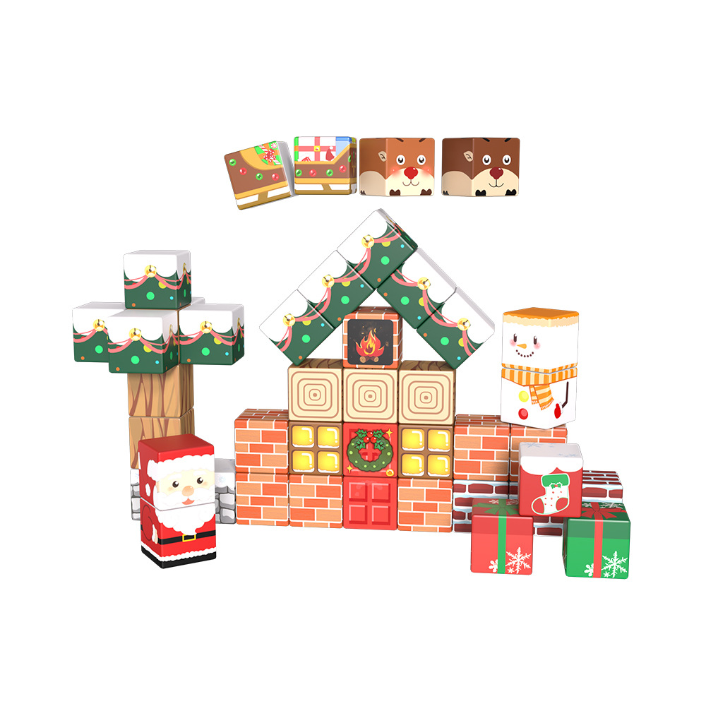 Nuevo mi mundo magnético cuadrado niño bloque de construcción ensamblaje viaje magnético regalo de juguetes de Navidad para niños