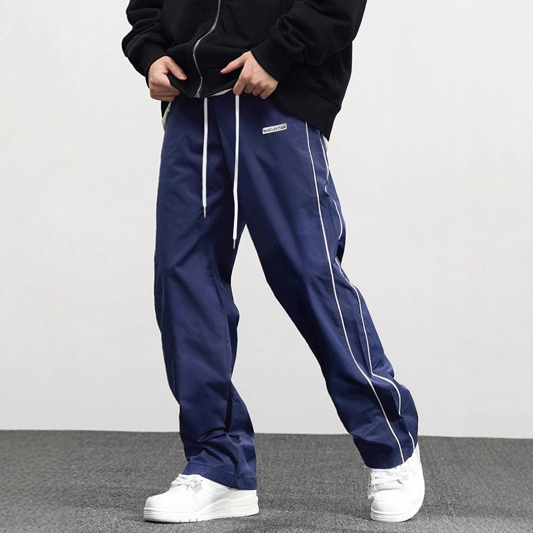 New Woven European And American High Street Fashion Brand Retro Casual Jogger Pants Men's Cross-Border Dropshipping_voghion.com