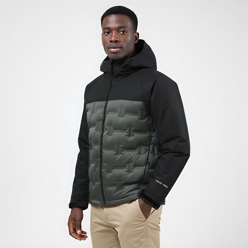 Chaqueta de pluma de marca transfronteriza ropa de hombre invierno nueva chaqueta con capuzas cálidas chaqueta de algodón a prueba de viento ropa deportiva al aire libre