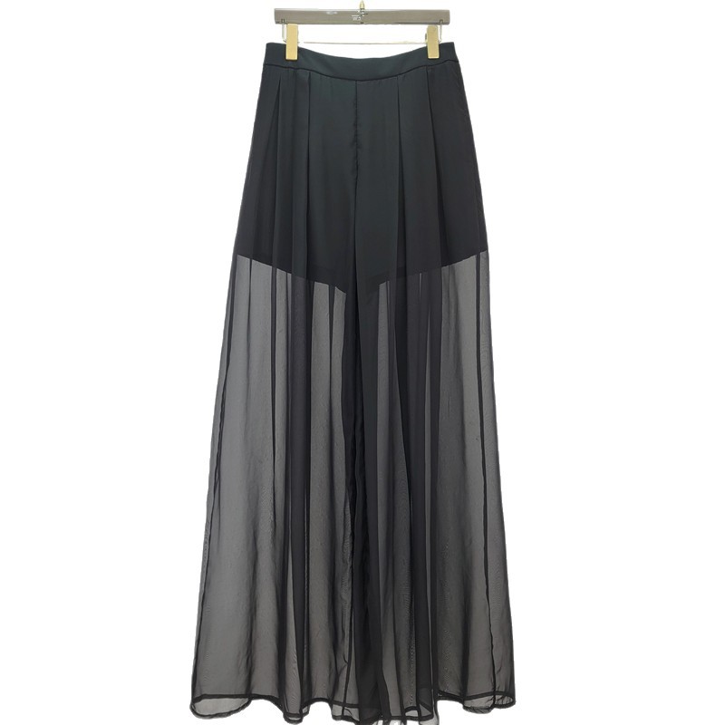 Negro cintura alta delgada pantalones de piernas largas para mujeres 2026 verano nuevo estilo de alta calidad temperamento delgado pantalones casuales rectos image 5