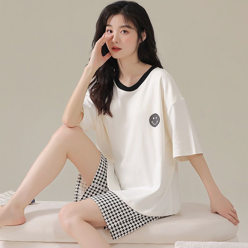 Imitation cotton 180 D.M-808 gray smiley face short