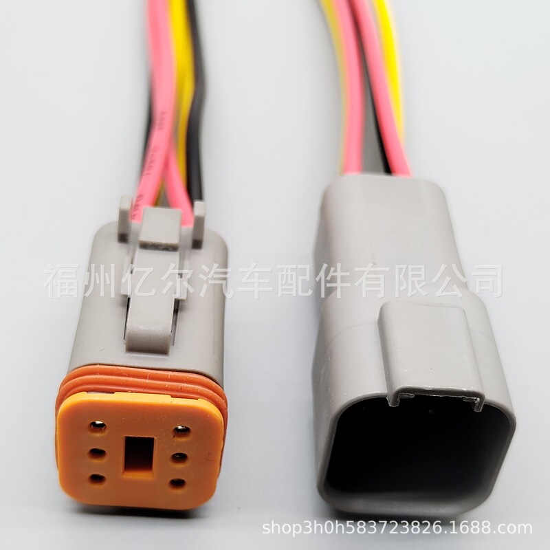 DJ7062-1.6-21/11 car waterproof connector connector DT06-6P car LED spotlight plug