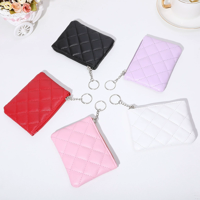 Wallet, shoulder bag, polyurethane short small coins with zipper, cards, storage bag, 2022 collection