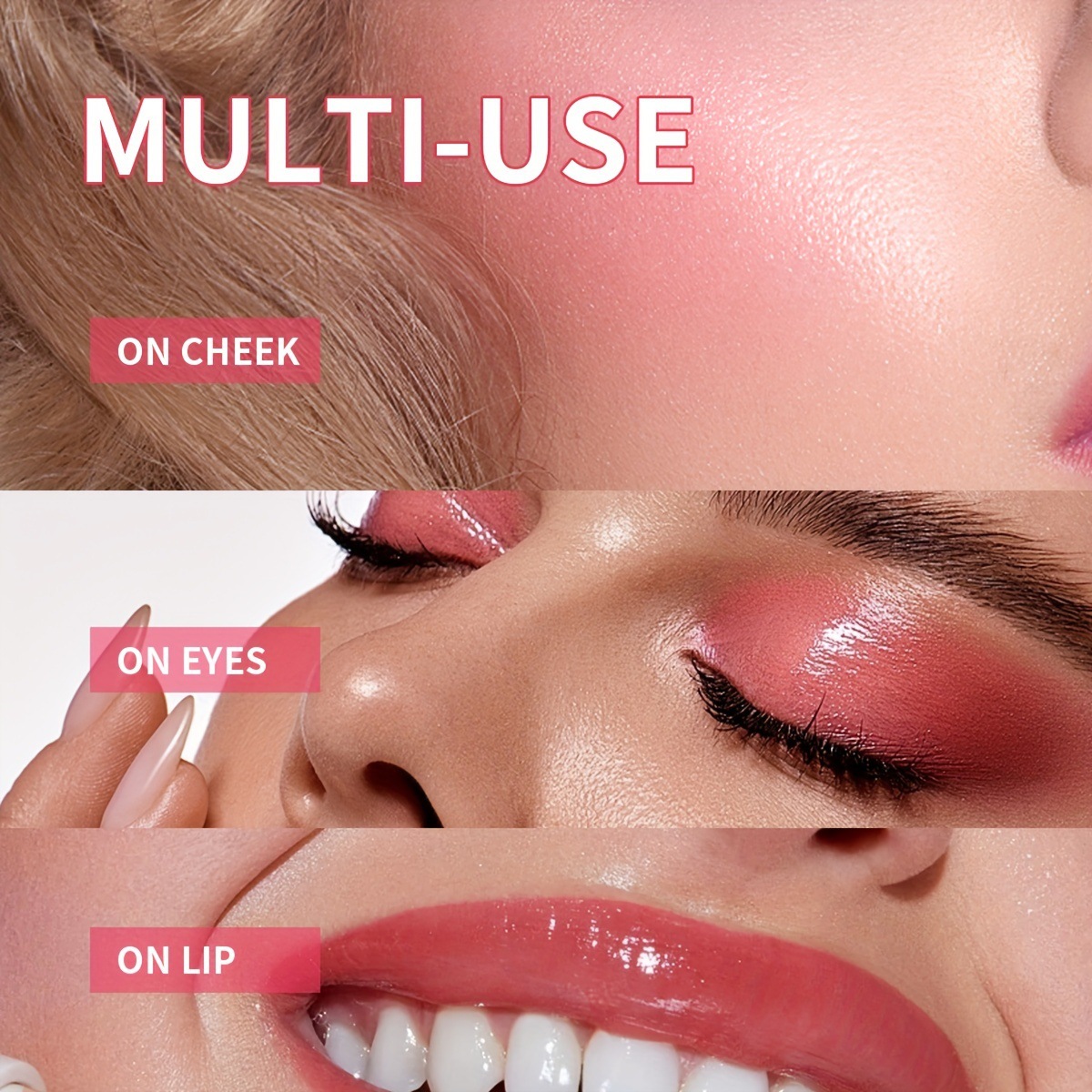 USHAS Europa y los Estados Unidos transfronterizos spot blush bar fácil de colorear natural permanente impermeable líquido blush FBC013