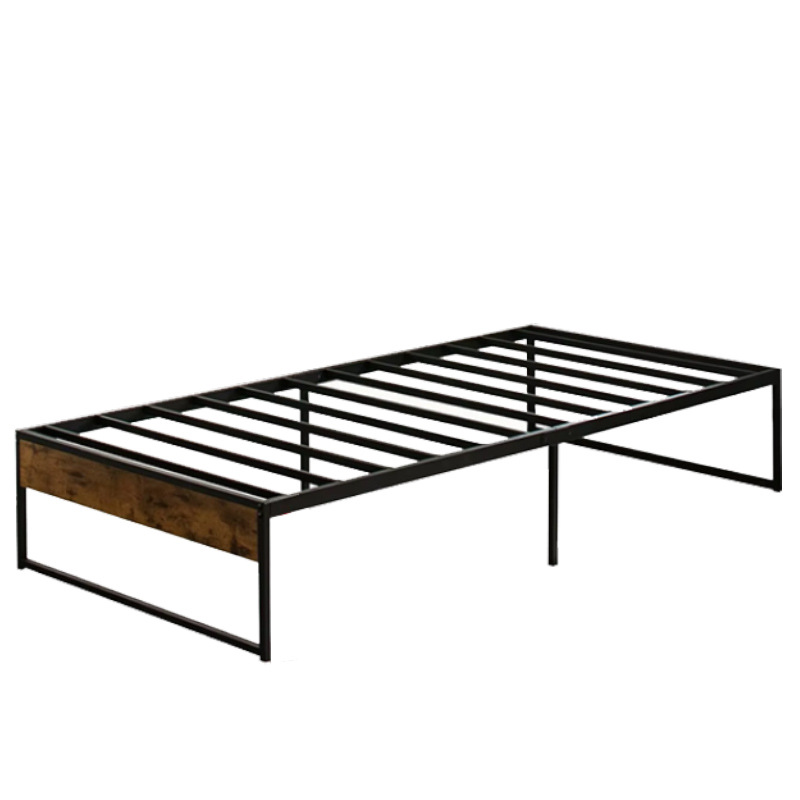 Amazon cama de hierro forjado alquiler cama de metal ensamblada dormitorio de hotel dormitorio cama de apartamento de hierro único