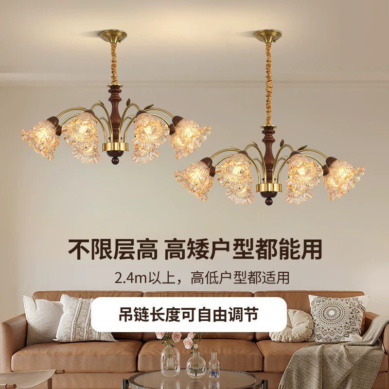 New creative hall chandelier in vintage American designer style, bedroom lamp with a French retro feel, living room chandelier New creative hall chandelier in vintage American designer style, bedroom lamp with a French retro feel, living room chandelier