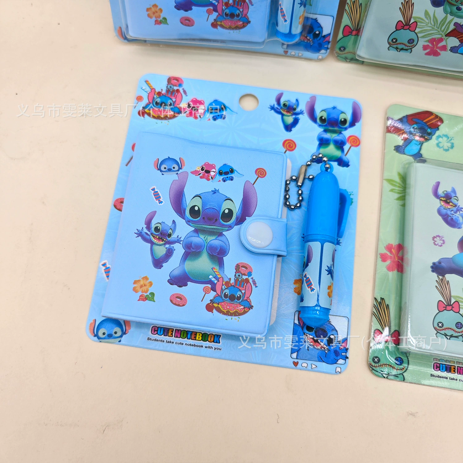 Cartoon cute ballpoint pen, set for elementary school students, handheld notebook, stationery