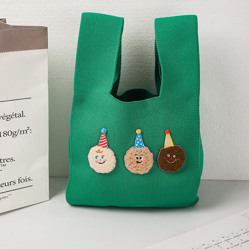 可爱毛绒呆萌小饼干刺绣贴diy手机壳羽绒服帽子装饰贴纸自粘补丁