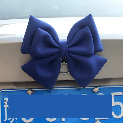 Car ornaments – Motorcycle Doll - sapphire-blue-oversized-bow-with-snap-buckle